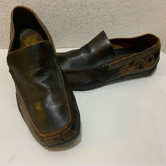 Skechers Mens Loafers Driving Moccasin Casual Slip On Leather Brown Size 9.5 main image 5